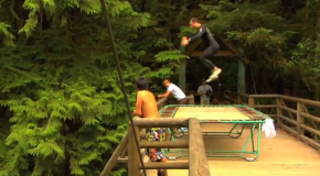 Trampoline Bridge Jumping at Capilano River