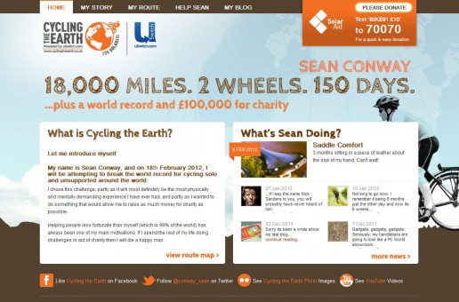 Sean Conway Cycles the Globe for £100,000
